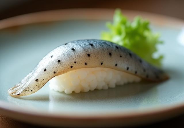 旬のアジの握り寿司